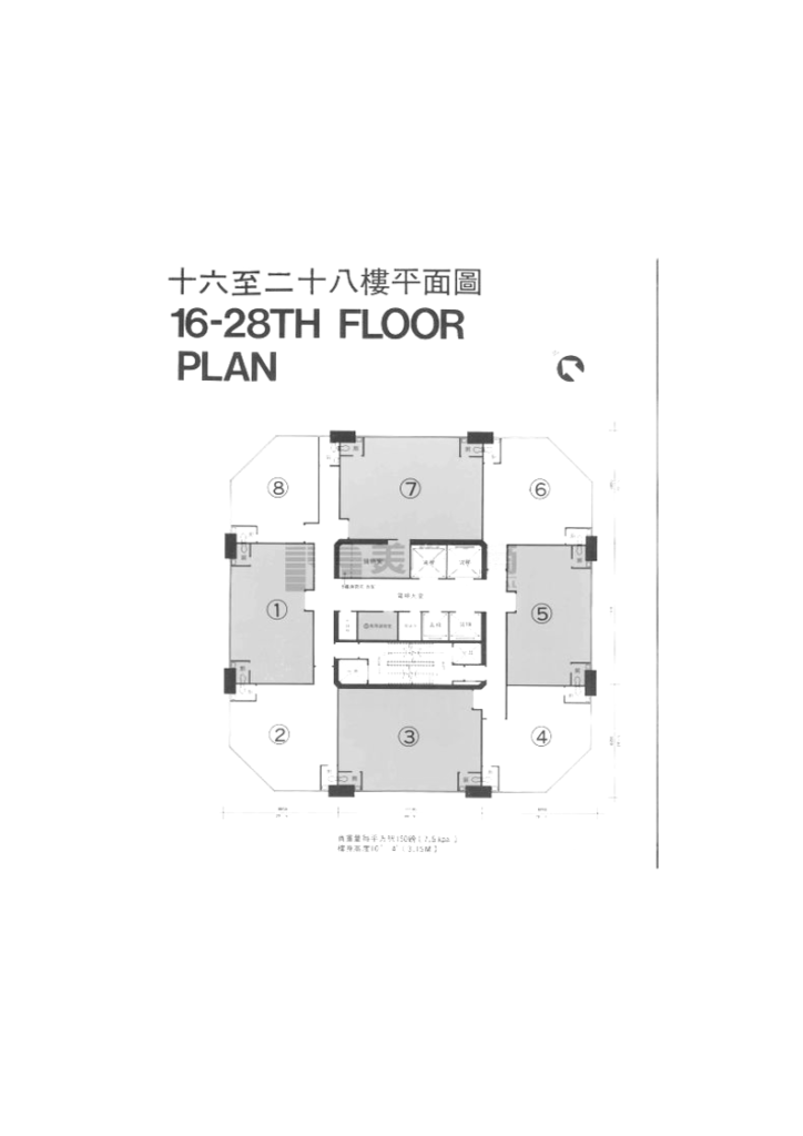 福業大廈平面圖(十六至二十八樓)